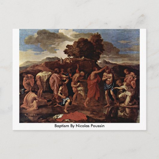 Taufe von Nicolas Poussin Postkarte (Vorderseite)