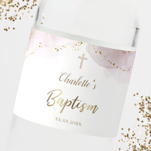 Taufe Wasserfarbspritze Wasserflaschenetikett