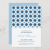 Taufe, weihende Einladung - Junge Einladung (Vorne/Hinten)