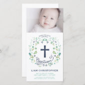 Taufe, Weihnachten - Einladung zur Fotokarte - Jun (Vorne/Hinten)