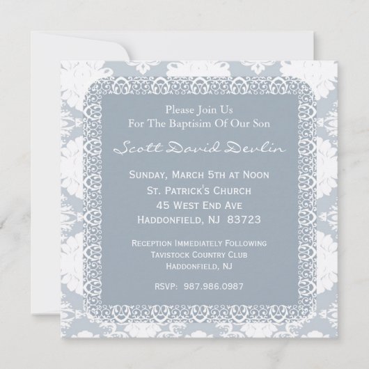 Taufe/Weihnachts-Einladung für Junge Einladung (Vorderseite)