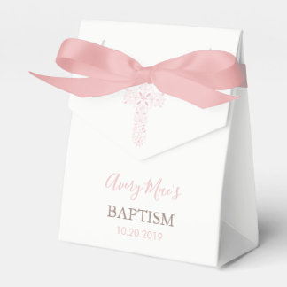 Taufe, Weihnachts-Gastgeschenk-Box; Kreuz (Mädchen Geschenkschachtel