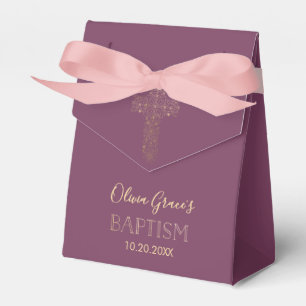 Taufe, Weihnachts-Gefälligkeitsbox - Mädchen, Gold Geschenkschachtel