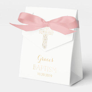 Taufe, Weihnachts-Gefälligkeitsbox - Mädchen, Gold Geschenkschachtel