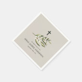 Taufe weiße Blütenblüte Serviette (Ecke)