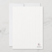 Taufe Weißes Foto Einladung (Rückseite)