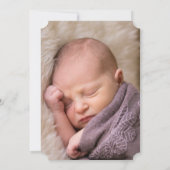 Taufe Weißmarmor Silver Cross Script Foto Einladung (Rückseite)