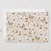 Taufe Wildblume Foto Einladung (Rückseite)