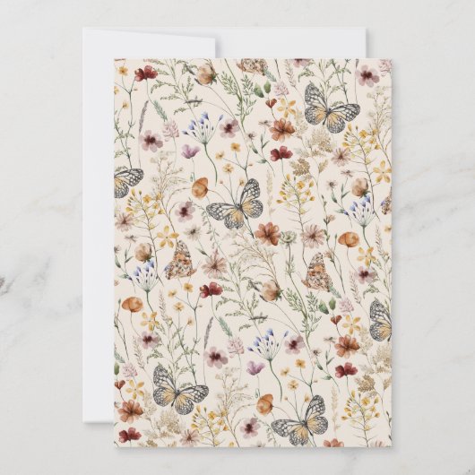 Taufe Wildblumen Einladung (Rückseite)