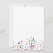 Taufe Wildblumen Einladung (Rückseite)