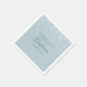 Taufe Winter Schneeflocken Serviette (Ecke)