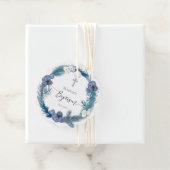 Taufe Winterblau-Kranz-Anhänger Geschenkanhänger (Beispiel)