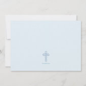 Taufe Word Blue Foto Vielen Dank Notecard Mitteilungskarte (Rückseite)