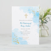 Taufeinladungen - Christening Invitation Boys Einladung (Stehend Vorderseite)