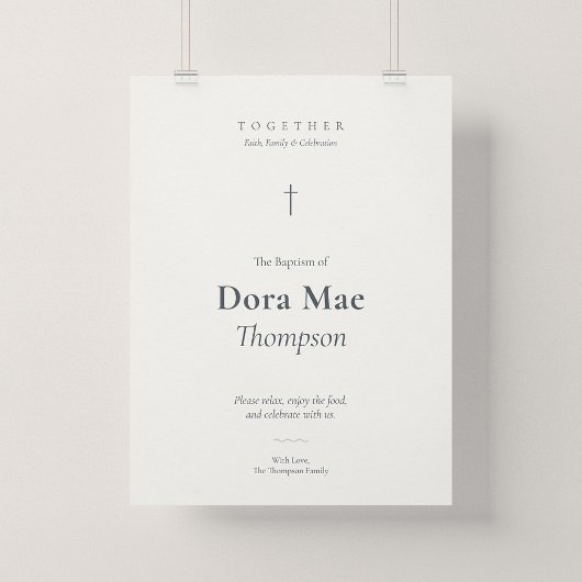 Taufempfangs-Willkommensschild Grace Poster