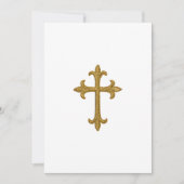 Taufen Bestätigung 1. Kommunion Gold Cross 2 Einladung (Vorderseite)