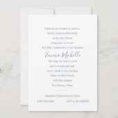 Taufen Bestätigung Kommunion Cross Blue Einladung (Rückseite)