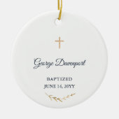 Taufen Geschenk für Junge - Geschenk für maßgeschn Keramik Ornament (Vorne)