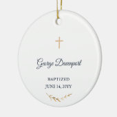 Taufen Geschenk für Junge - Geschenk für maßgeschn Keramik Ornament (Links)