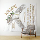 Taufen-Hintergrund der Dove Scripture Wandteppich (Beispiel (Horizontal))