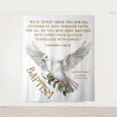 Taufen-Hintergrund der Dove Scripture Wandteppich (Vorderseite)