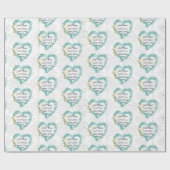 Taufen Name und Datum Überquerung Taube vergessen  Geschenkpapier (Flach)