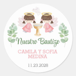 Taufen Stickers Two Girls Bautizo Spanish Español