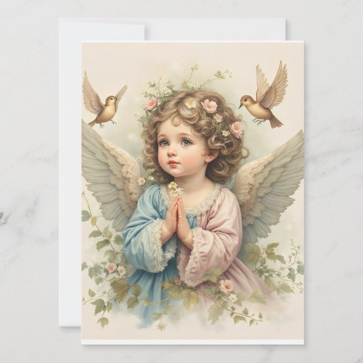 Taufengel Einladung Karte (Rückseite)