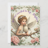 Taufengel Einladung Karte (Vorderseite)