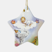 Taufetaufbaby Keramik Ornament (Rechts)