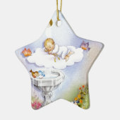 Taufetaufbaby Keramik Ornament (Links)