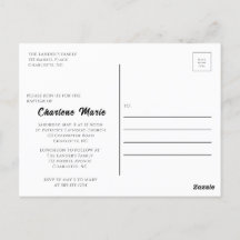 Tauffeier für Taufen Postkarte