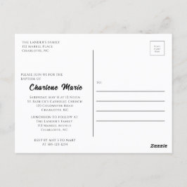 Tauffeier für Taufen Postkarte