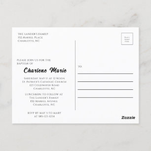 Tauffeier für Taufen Postkarte