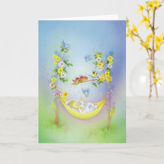 Tauffeier Karte (Gelbe Blume)