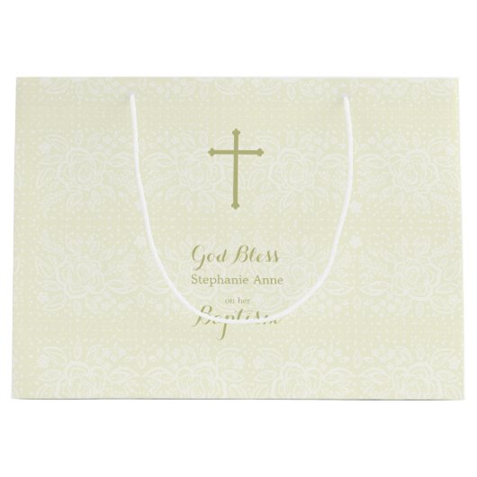 Tauffläche Delikatessen Blumenlatte Große Geschenktüte (Vorderseite)