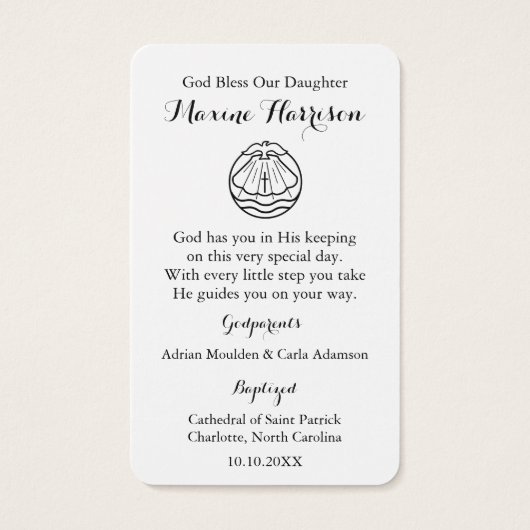 Taufgebet | Carmel (Rückseite)