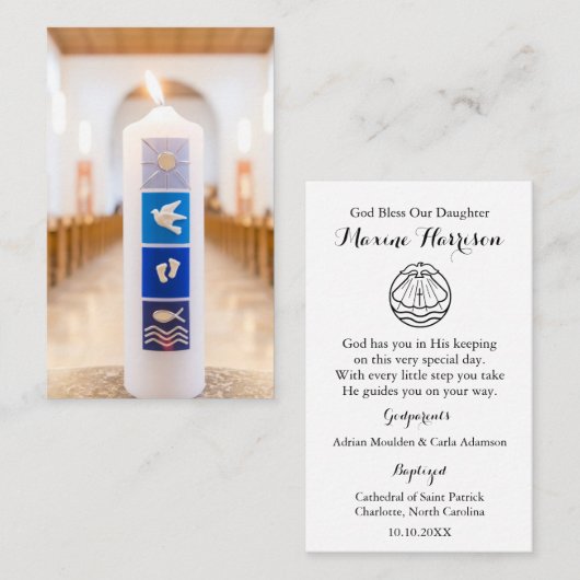 Taufgebet | Taufe Visitenkarte (Vorne/Hinten)