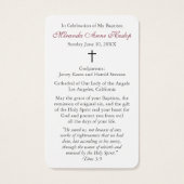 Taufgebet | Vintag rosa (Rückseite)