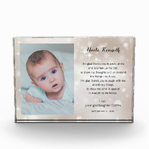 Taufgedicht Godvater auf den Sternen Fotoblock