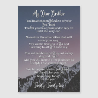 Taufgedicht | Magnetkarte | JW | Snowkapper Mtn