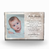 Taufgedicht von Godmutter auf den Sternen Fotoblock (Vorderseite)