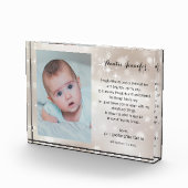 Taufgedicht von Godmutter auf den Sternen Fotoblock (Rechts)