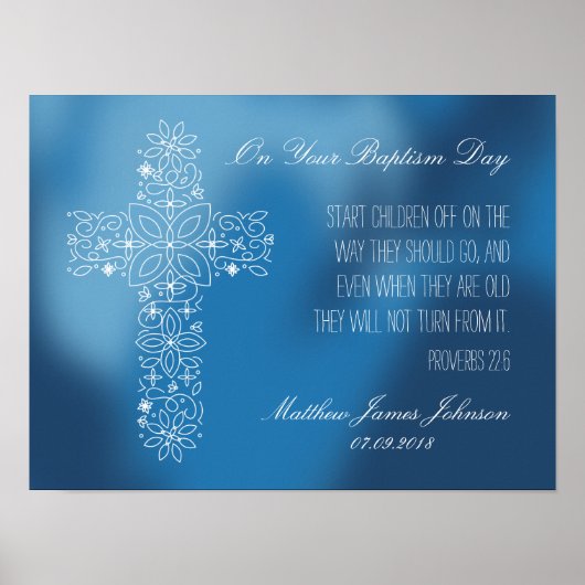 Taufgeld - Maßgeschneiderte Druckausgabe mit Bibel Poster (Vorne)