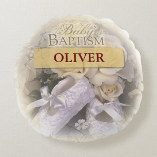 Taufgeschenk für Baby Neutral, Maßanfertigung, Per Rundes Kissen