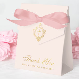 Taufgeschenk für Mädchen in Rosa mit falschem gold Geschenkschachtel