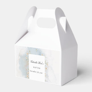 Taufgeschenkschachteln mit Kreuz und floralen Akze Geschenkschachtel