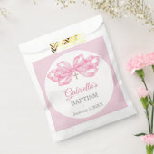Taufgeschenktasche mit rosa Schleife, benutzerdefi Geschenktütchen (Versiegelt)