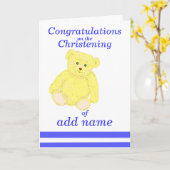 Taufglückwunschkarte Jungen-Namenfront Karte (Gelbe Blume)