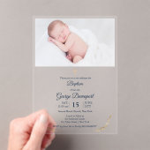 Taufgold Foto durchsichtig Einladung (Insitu (Handheld))